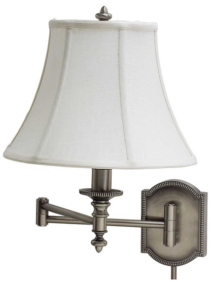 Amity Swing-Arm Wall Lamp in Antique Silver.